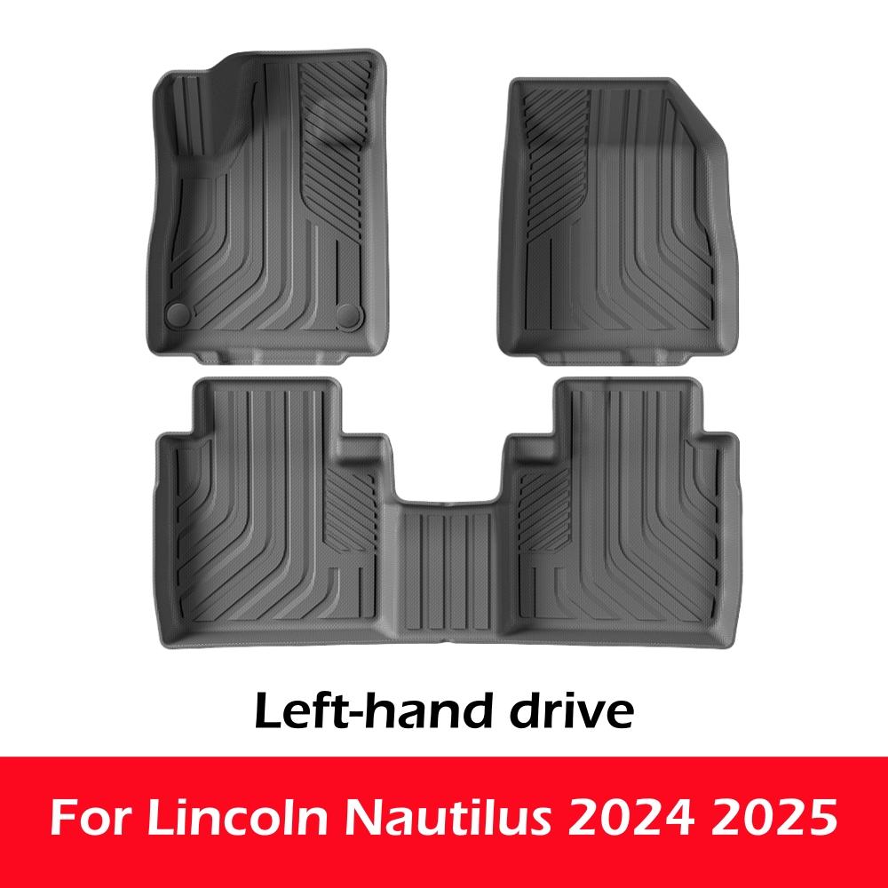 For Lincoln Nautilus 2025 2025 Car Floor Mats Cargo Liner Trunk Pad TPE 3D Foot Mat Black Left Hand Drive