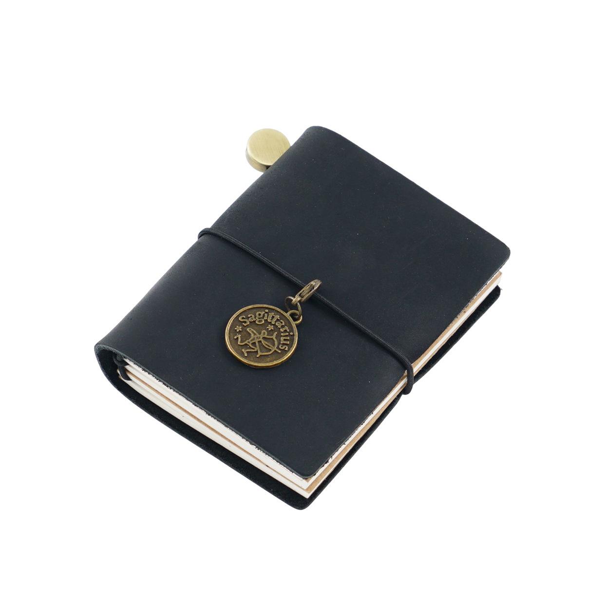 2026 Traveler s Handbook Mini MINI Loose-leaf Notebook First Layer Cowhide Pocket Diary Notebook 8.5*2*6.8CM
