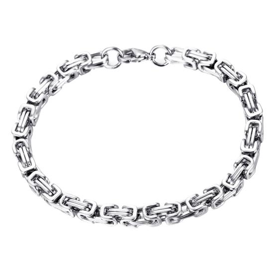 

Мужской звено цепи из нержавеющей стали, байкерский браслет-рокер, ювелирный подарок