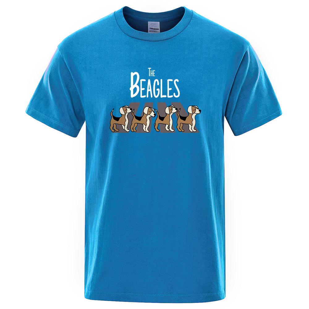 The Beagles Mens T Shirt Casual Cotton Tee Clothing Creativity Summer Brand Loose Cotton Eco-Friendly Short Sleeve Men Tshirt