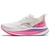 Cushioning Abrasion Resistant Breathable Low Top Full Length Carbon Plate Running Shoes Men's White Pink 912425588-1