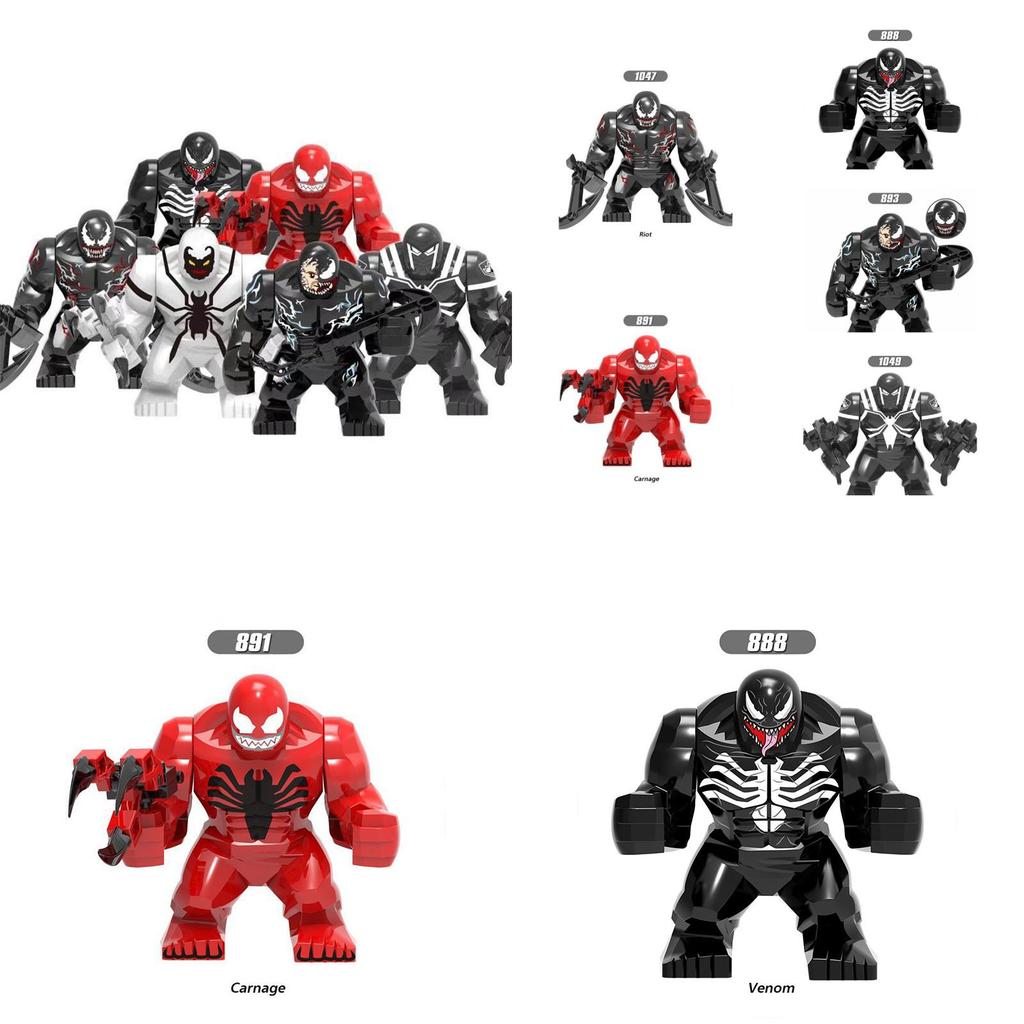 Neue Anime-Figur Spider Venom Puppe Mini-Action-Spielzeug Bausteine für die Fantasie von Kindern