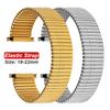 16-22mm Edelstahl Elastisches Dehnband Metallexpansion Silber Gold Schwarz Armband Herren Damen Armband Uhren Zubehör