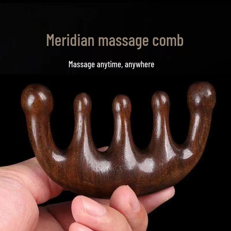 

Frosted Five-Tooth Meridian Massage Comb - Beauty & Therapy Scraping Tool