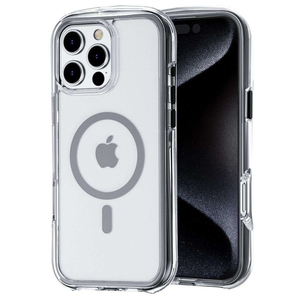 For iPhone 16 Pro Case Compatible with MagSafe Annular Airbags PC+TPU Phone Cover A
