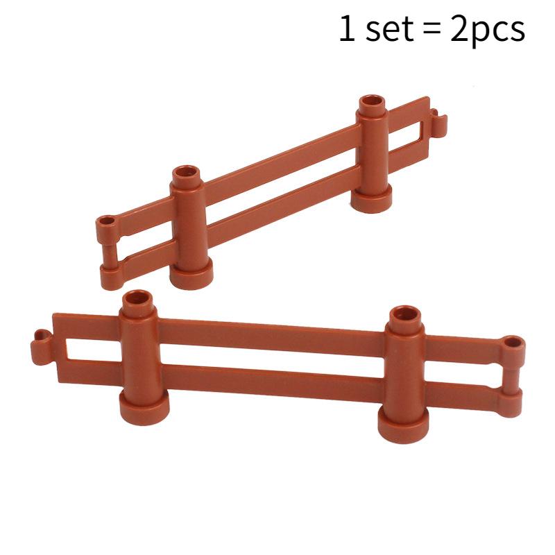 Big Building Block Accessories Train Track Traffic Signs Light Roadblock Parking Pole Fence Compatible Outdoor Series Kids Toys