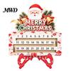 Rustic Xmas Decor Christmas Countdown Calendar, 25 Days Until Advent Vintage Indoor Outdoor Holiday Display Farmhouse Wooden Table Sign for