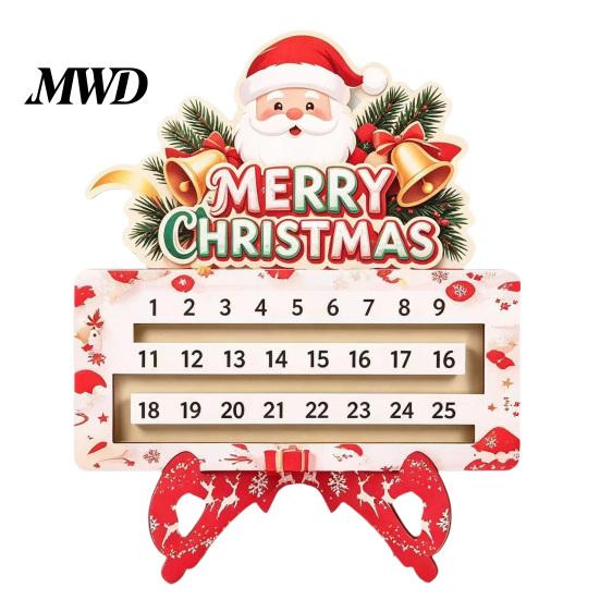 Rustic Xmas Decor Christmas Countdown Calendar, 25 Days Until Advent Vintage Indoor Outdoor Holiday Display Farmhouse Wooden Table Sign for