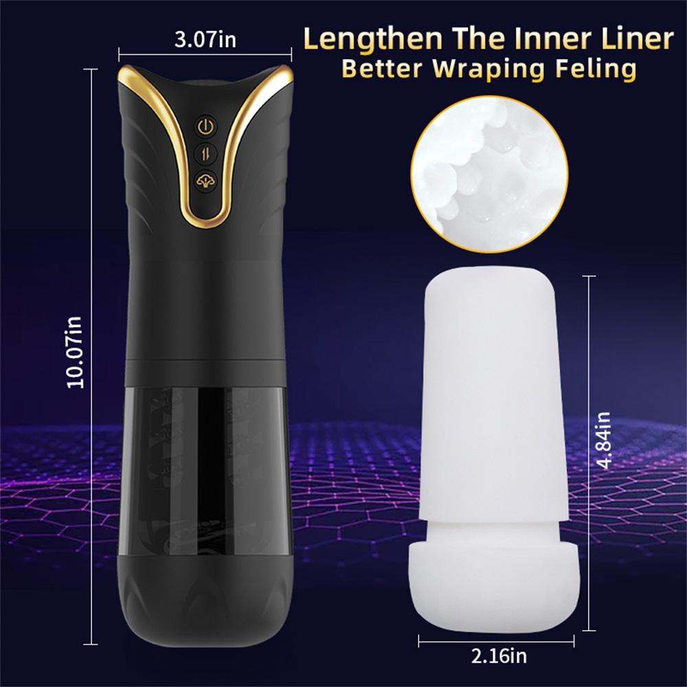 Male Sex Toy Automatic Sucking Telescopic Voice Masturbator Cup For Men Real Vaginal Suction Pocket Blowjob Adult Product