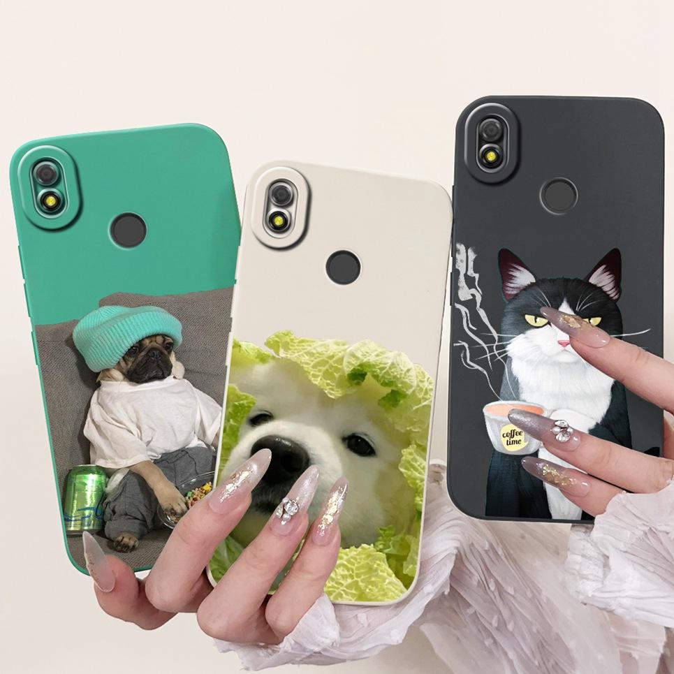 For Tecno Pop 3 Plus BB4 Spark 4 Lite Soft Silicone Cute Cartoon Animals Dragon Painted Matte Cover Pop3 Bumper 6.52" Phone case