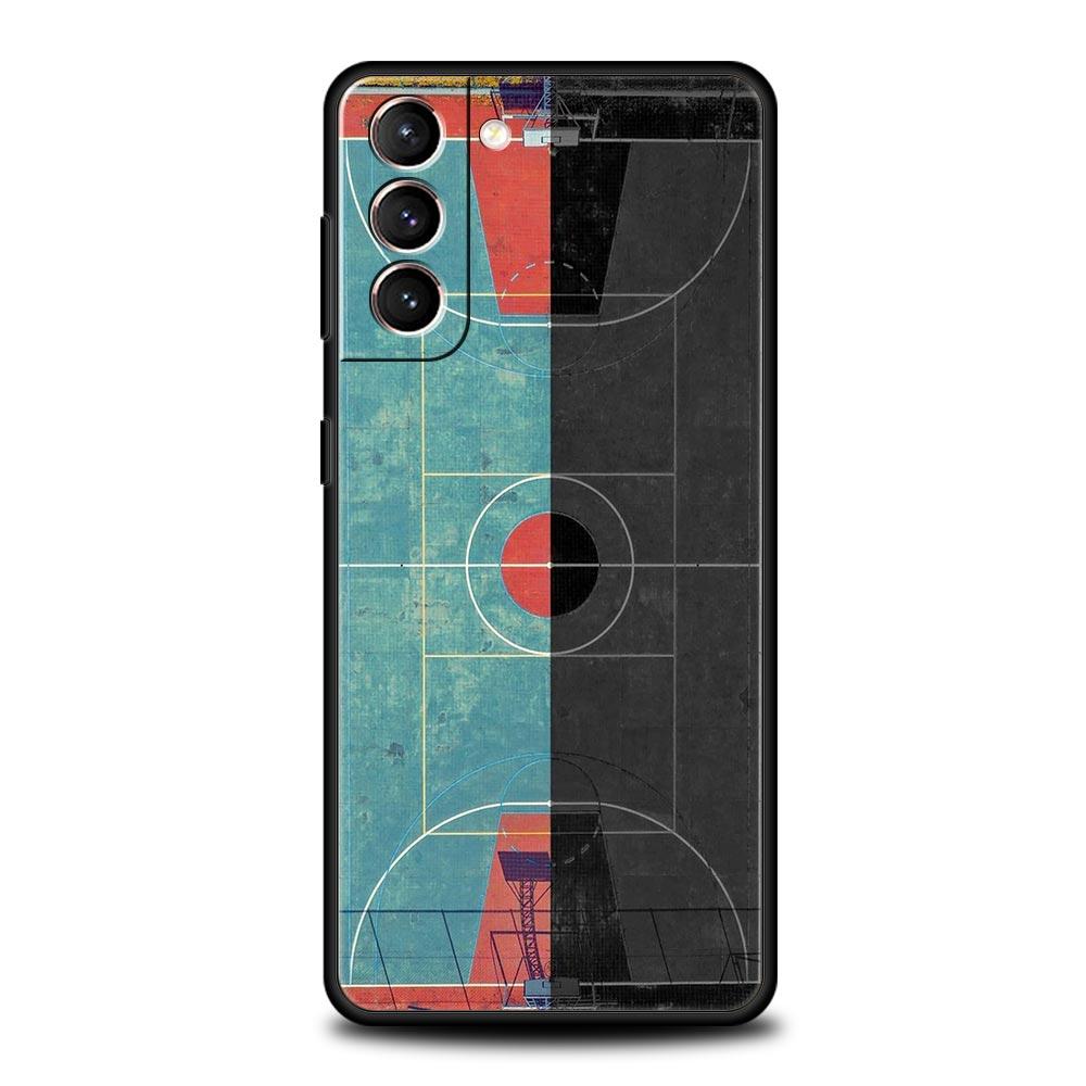 Football Basketball Tactical Board Phone Case For Samsung Galaxy S26 Ultra S25 Plus S24 FE S23 S22 5G S21 S20 Cover Black Soft