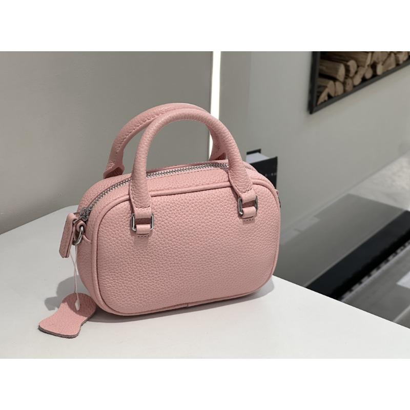 Bowlingtas, Boston Echte Leren Handtas, Niche Enkelvoudige Schouder Crossbody Tas