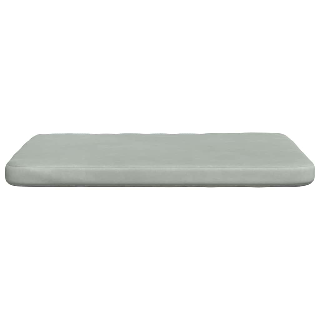 Seat Cushion Set 4 Pcs Light Grey 40 X 40 X 3 Cm Velvet