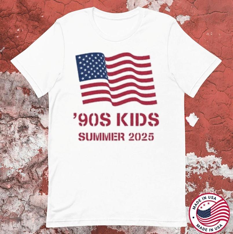 ’90s Kids Summer 2026 American Flag T-shirt size S-5XL XXXL