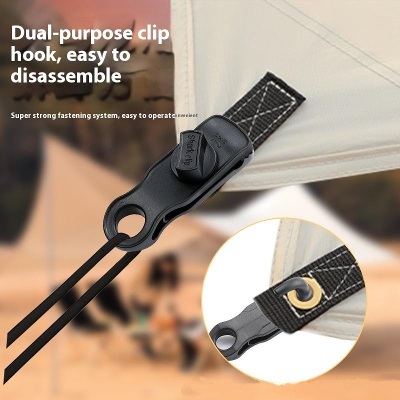 Tarp Clips, PP Tent Clip, Lock Grip Tent Clamps, Multipurpose Tarp Clips, Tent Accessories for Camping, Sharp Hook Tent Clip
