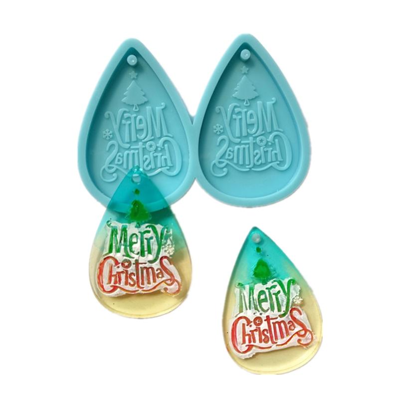 

Christmas Tree/Drop/Round Shape Earrings Pendant Mold Epoxy Resin Jewelry Mold Resin Casting Pendant Mold for Diy Craft