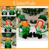 Adorable Muñeca de Niña Irlandesa con Caja de Regalo de Hoja Verde Para Decoración del Día de San Patricio