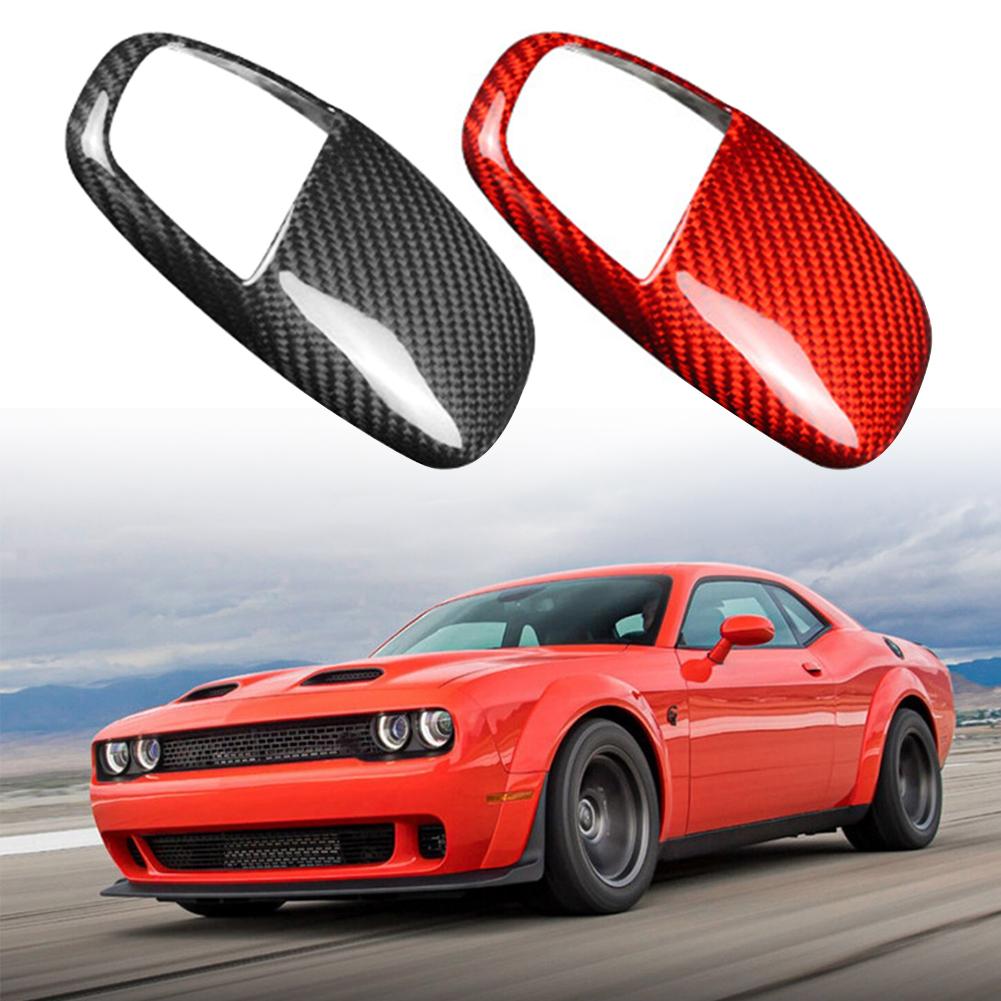 Car Gear Head Decorative Shell Cover Carbon Fiber Pattern For Dodge Challenger Charger SRT 2015 2016 2017 2018 2019 2020 2021