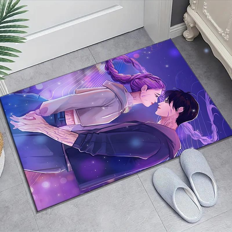 1pc KPop Demon Hunters18 Design Area Rug - Non-Slip, Soft & Cozy Floor Mat for Living Room, Bedroom, Office - Indoor/Outdoor Decorative Carpet