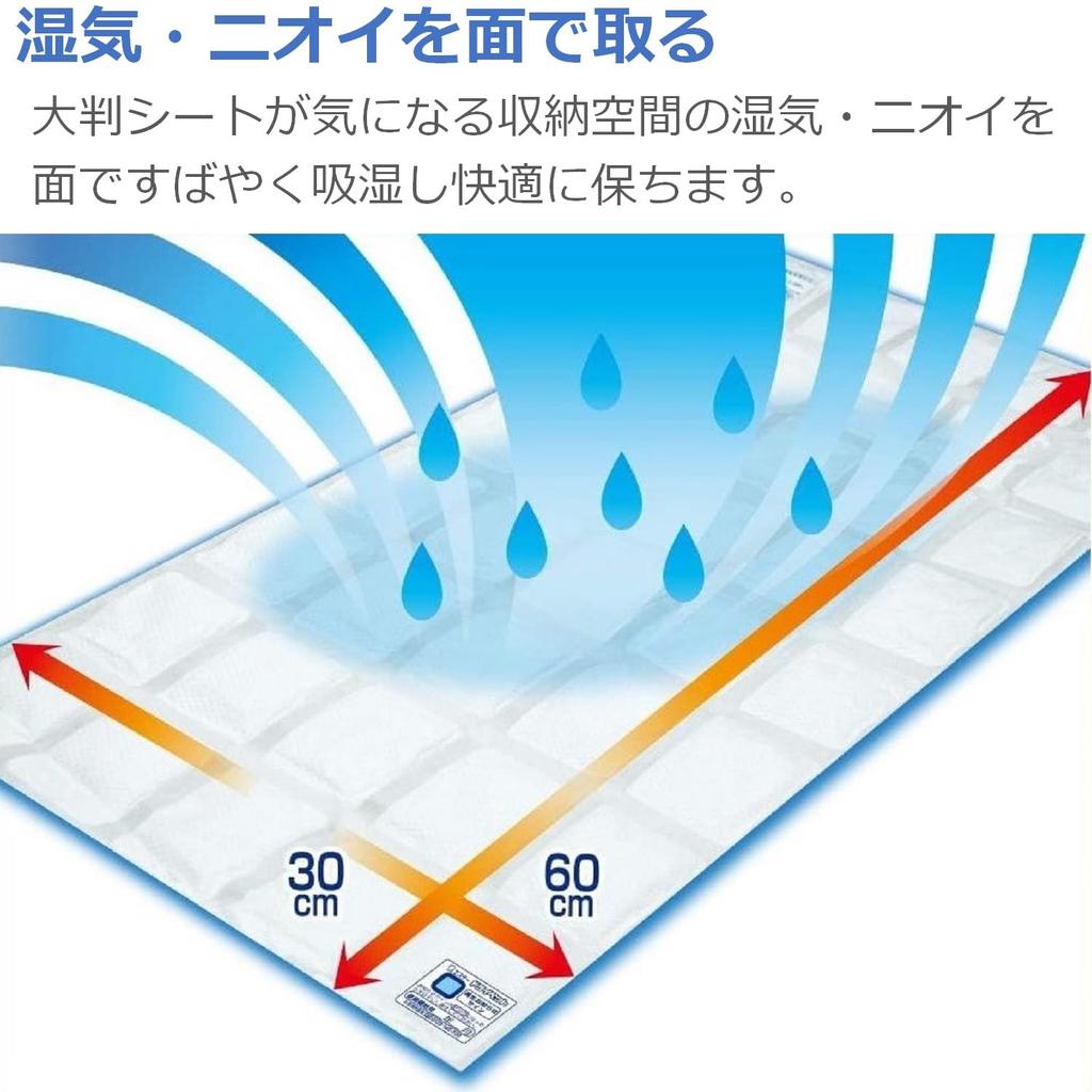 Drypet Dehumidifier - Large, Highly Absorbent Sheets - Reusable Type - 2 Sheets - For Closets and Wardrobes - Moisture Removal