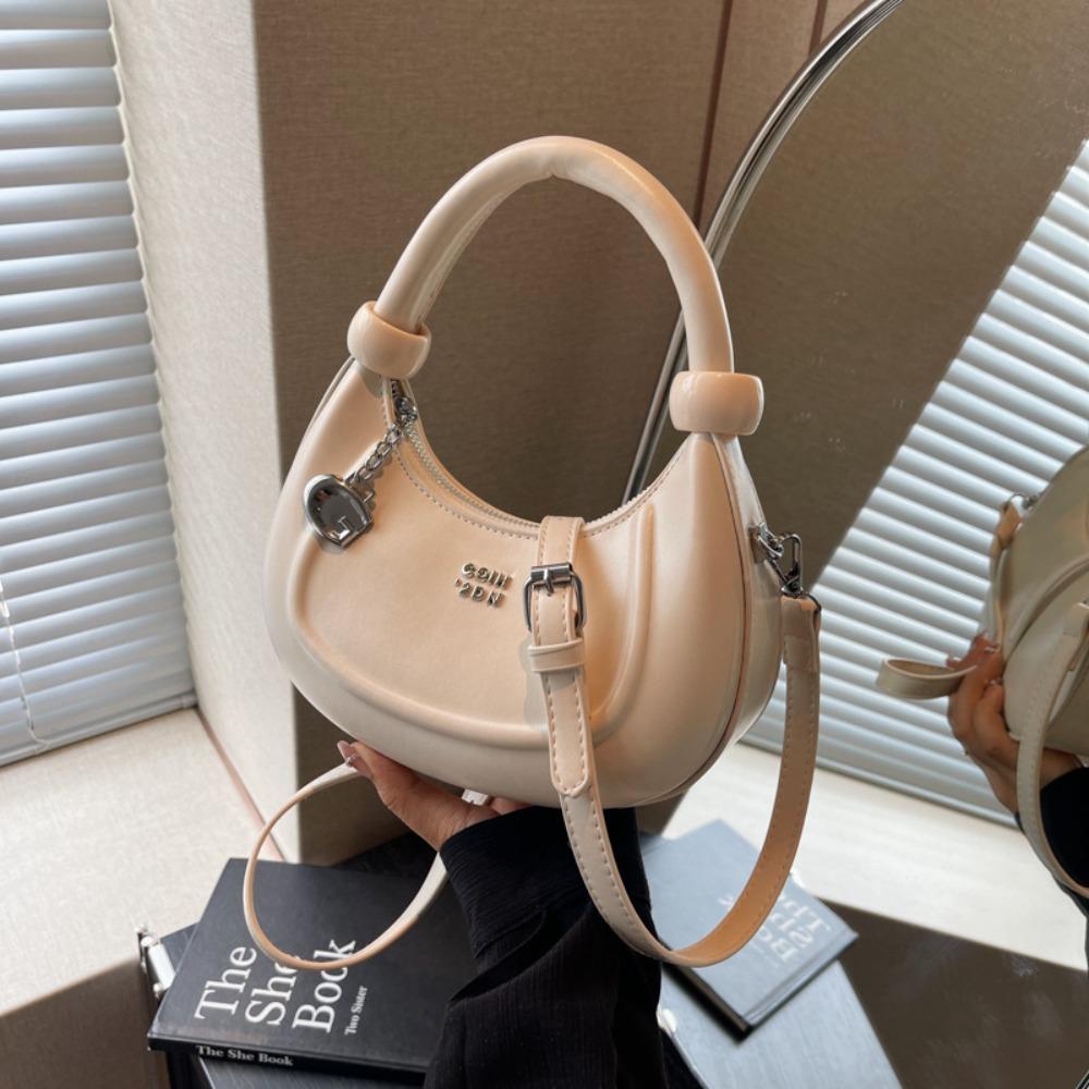 Elegant Half-moon Shoulder Bag Korean Style Crescent Bag Casual Dumpling Crossbody Bag  Women