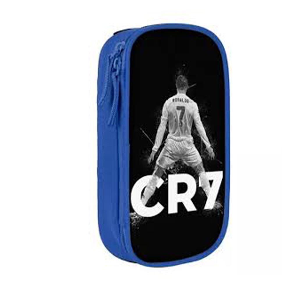 CR7 Black Double-Layer Student Pencil Case