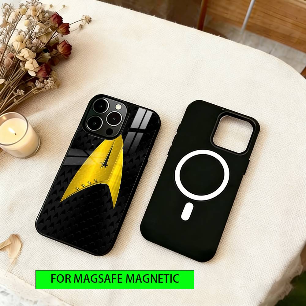

S-Trek Space Theme Phone Case For iPhone17,16,15,14,13,12,11 Plus,Pro Magnetic For Magsafe Wireless Charging iPhone17