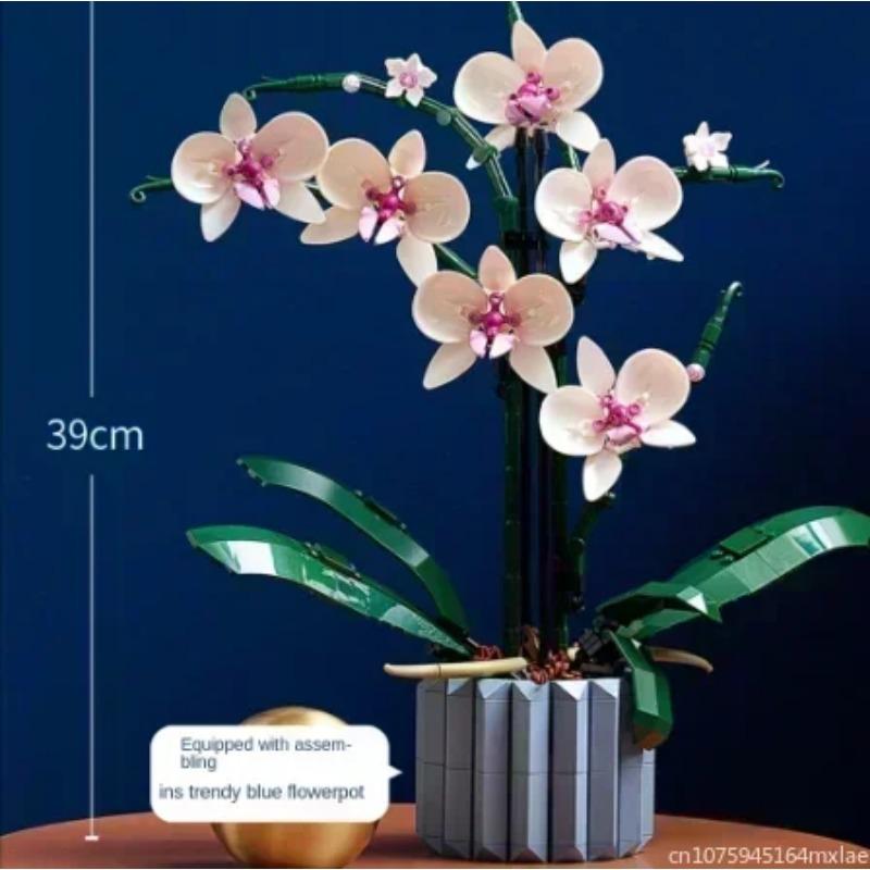 10311 Bausteine Set Mini Modell Orchidee Topf Kreative Blumenstrauß Ideen Zusammengebaute DIY Steine Lernspielzeug für Kinder