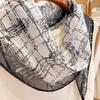 Multifunctional silk scarf versatile pendant decorative lines small scarf women's niche design jacket accessories new neck accessories