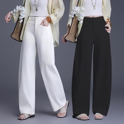 Brand Women's 2026 Fashion Wide-Leg High-Waist Loose Non-Iron Casual Pants