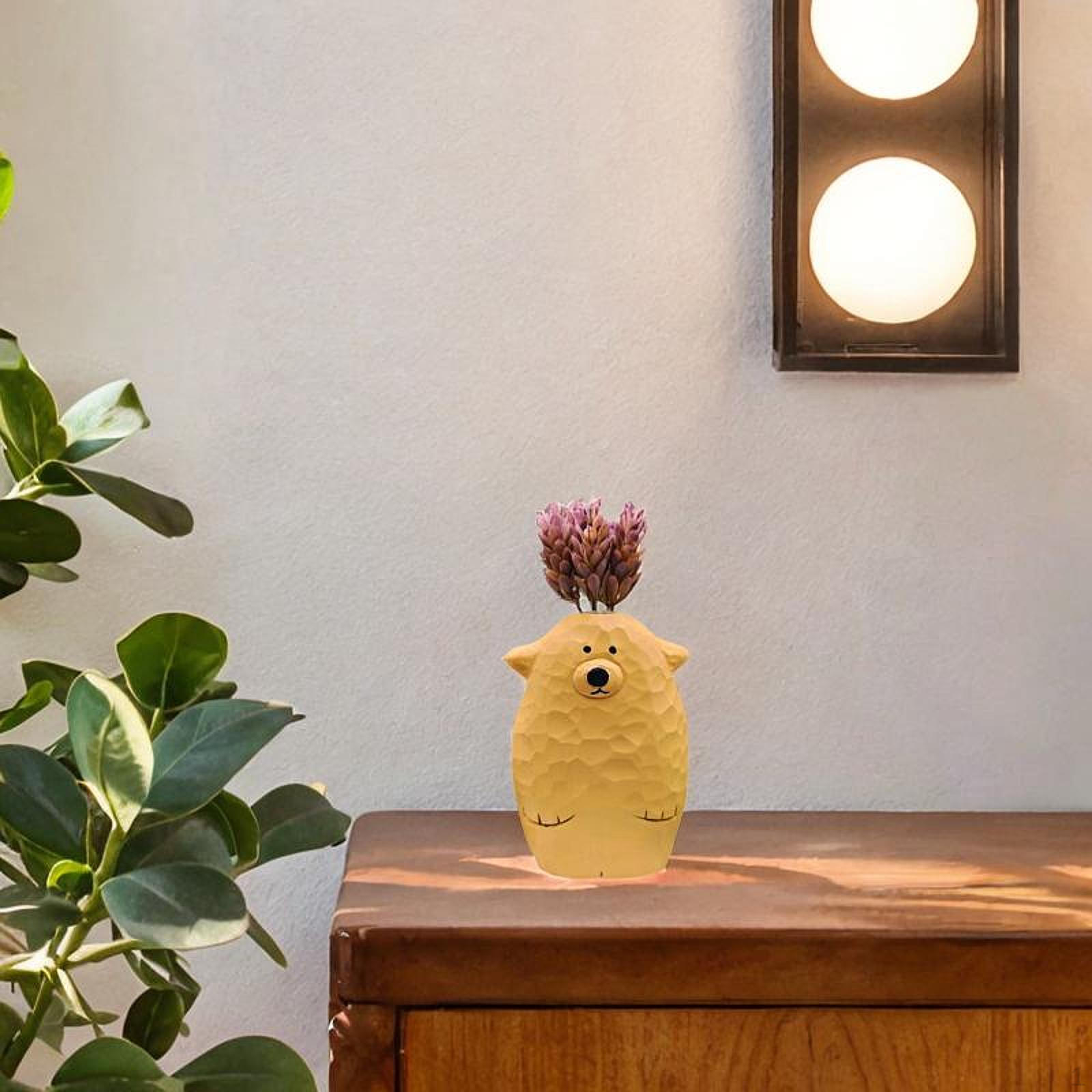 

Bear Shaped Flower Vase Centerpieces Planter Pot Adorable Floral Arrangement Flowerpot Holder