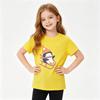 100% Cotton Girls' T-shirt Cute Cat and Penguin 2D Print Short-sleeved Casual Top for Children, Suitable for Both Boys and Girls