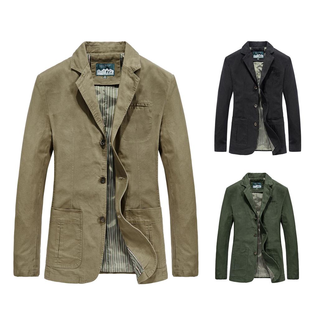 Spring and Autumn Plus Size Men's Suit Lapel Casual Versatile Outerwear Suit