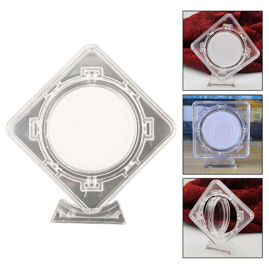 Commemorative Acrylic Protective Box Coins Collection Swivel Bracket Bracket