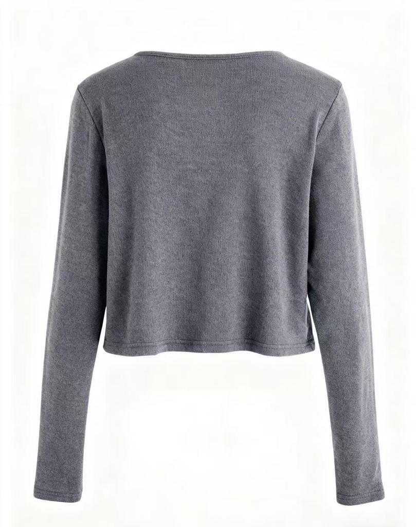 Schlankmachender Cardigan im koreanischen Stil mit langen Ärmeln - Elegantes, vielseitiges Oberteil für Damen für Herbst/Winter