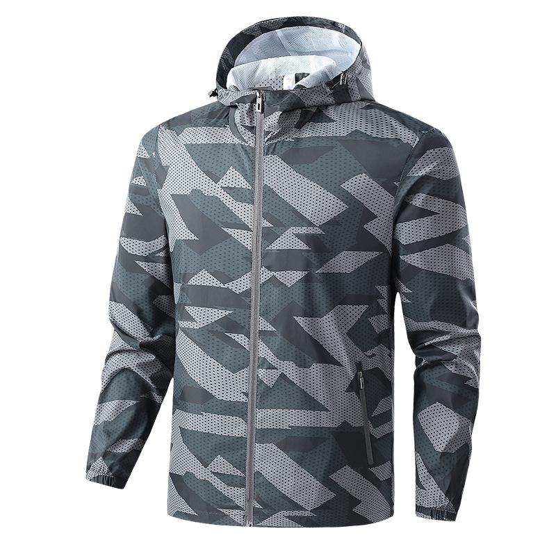 Men's Spring and Autumn Mountaineering Jacket Thin Casual Quick-Drying Windbreaker Outdoor Sports Jacket