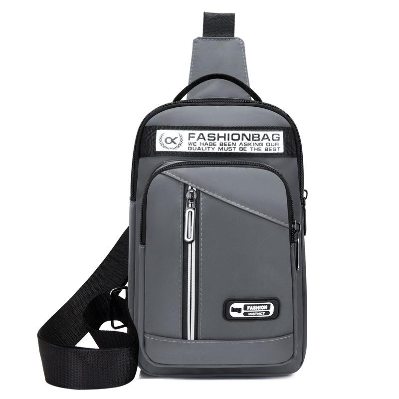 Geantă de piept pentru bărbați, simplă, de mare capacitate, de călătorie în aer liber, geantă de umăr, modă casual, geantă de piept multifuncțională