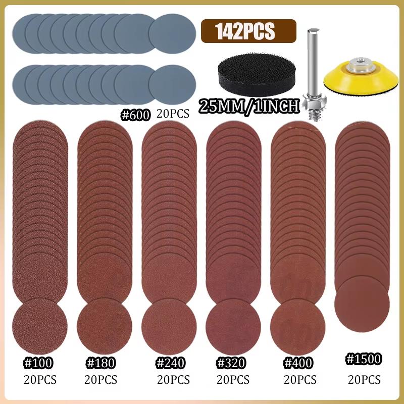 25/50/75mm Sanding Disc Pad 60-3000 Grit Sandpaper Assortment Polishing Disc for Grinder Rotary Tools Woodworking Accessories