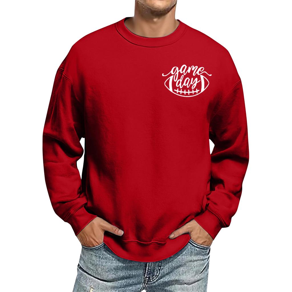 Men's Oversized Long Sleeve Crewneck Sweatshirt Casual Loose