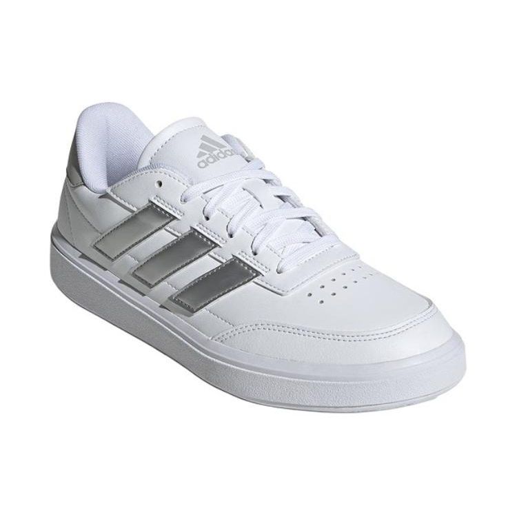 adidas CourtBlock White Silver Metallic Women Sneakers Cloud-White Grey-Two IF6465