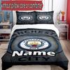 3pcs Duvet Cover Set (1*Duvet Cover + 2*Pillowcase, Without Core), Custom Name Manchester City FC Pattern Bedding Set, Home Bedroom Decor Gift
