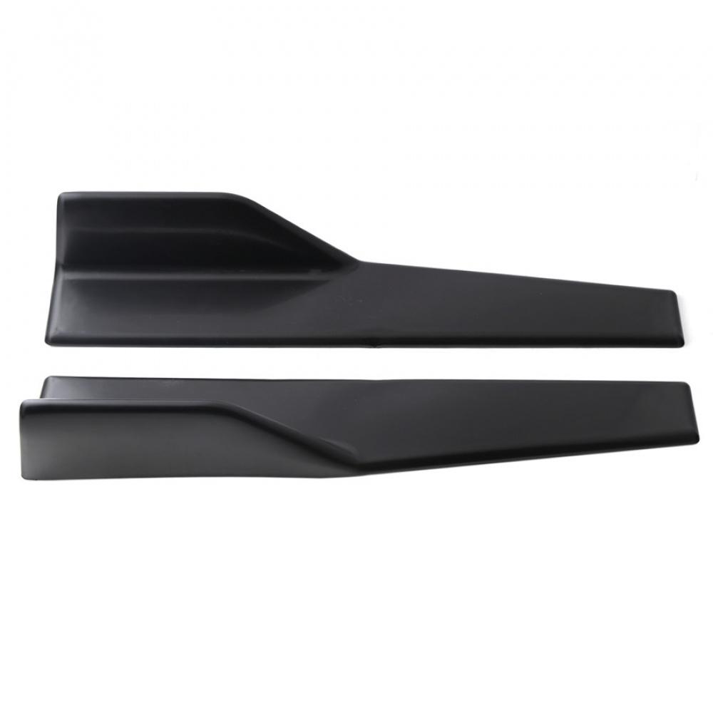 One Pair Car Side Skirt Spoiler Rocker Splitter Wing Anti-Scratch Matt Black