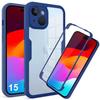 Case - E.F.CONNECTION - iPhone 15 - Full Protection - Anti-Scratch - Navy Blue