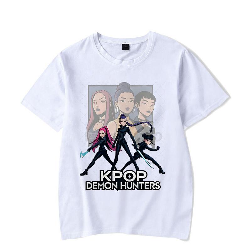 Rumi KPop Lovci démonů Anime Tričko Hip Hopová trička Dárek pro muže ženy Móda KPop Lovci démonů Korejská Ulzzang trička