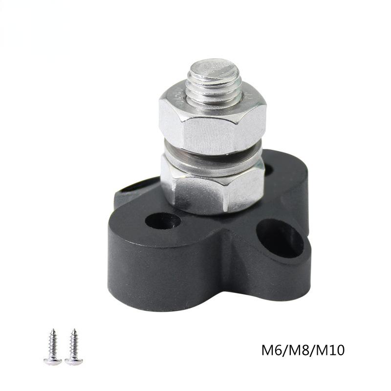 DC 48V 300A Bus Bar M6/8/10 Terminal Block Studs Battery Power Distribution Terminal Stud Bus Bar Connector for Truck RV Boat