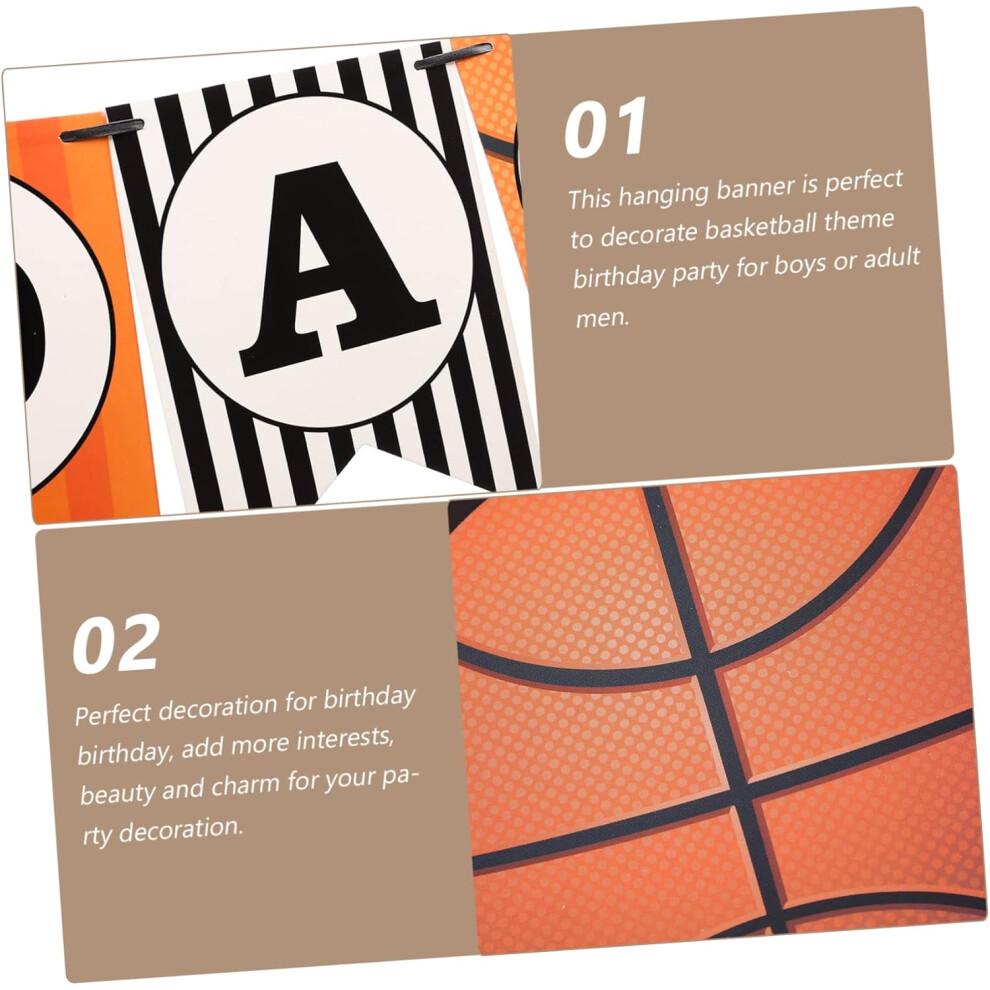Basketball-Geburtstagsbanner-Dekor, 2 Sets, Basketball-Party-Dekorationen für Jungen oder erwachsene Männer