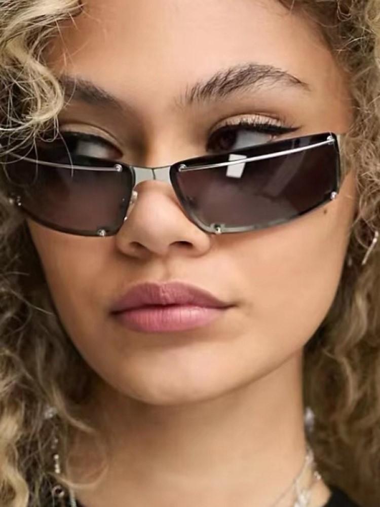 Y2k Sunglasses Women Fashion Brand Designer Gradient Goggle Sun Glasses Men Steam Punk Glasses Shades Eyewear Mirror Eyeglasses