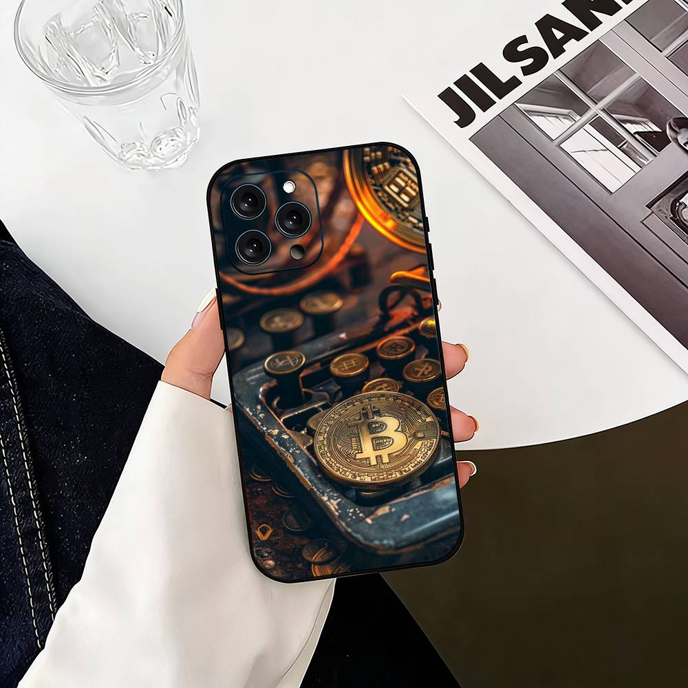 

B-Bitcoin Phone Case Silicone Soft For IPhone 17 16 15 14 13 12 11 X XR Plus Pro Max Plus iPhoneXSMAX