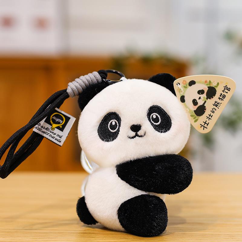 Cute Panda Plush Toy Keychain - Multi-Style Backpack Accessory and Gift