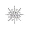 Elegant Snowflake Brooch, Exquisite Diamond-encrusted Octagonal Flower Brooch, Fashionable Anti-glare Pin